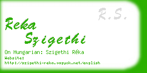 reka szigethi business card